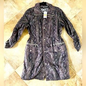 Micheal Kors New With Tags Snake Print Rain Trench Coat!
